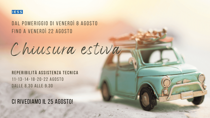 Chiusura estiva 2025